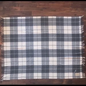 Faribault Woolen Mills VINTAGE Gray Plaid Blanket 54” x 68”